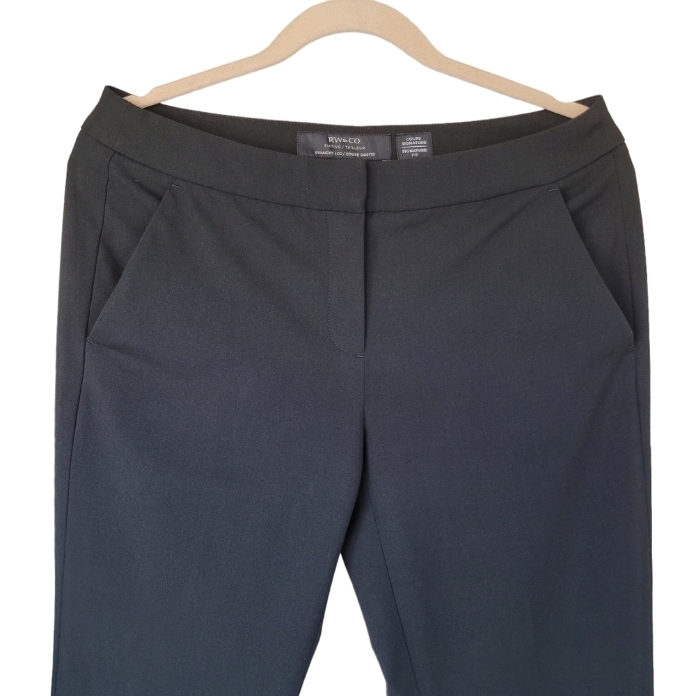 RW&CO Signature Fit Straight Leg Black Dress Pants - Picture 4 of 7